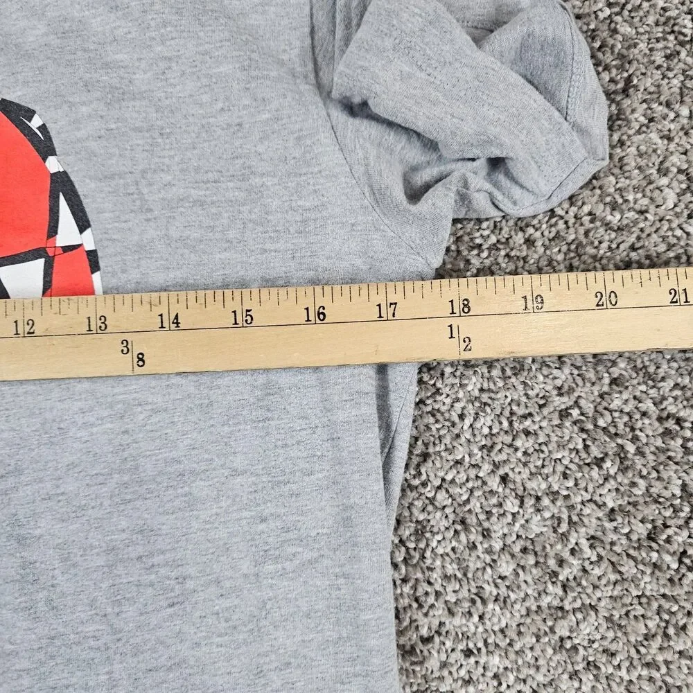 North Face Shirt Mens Small Gray Geometric Camping Tent Graphic Casual Outdoor